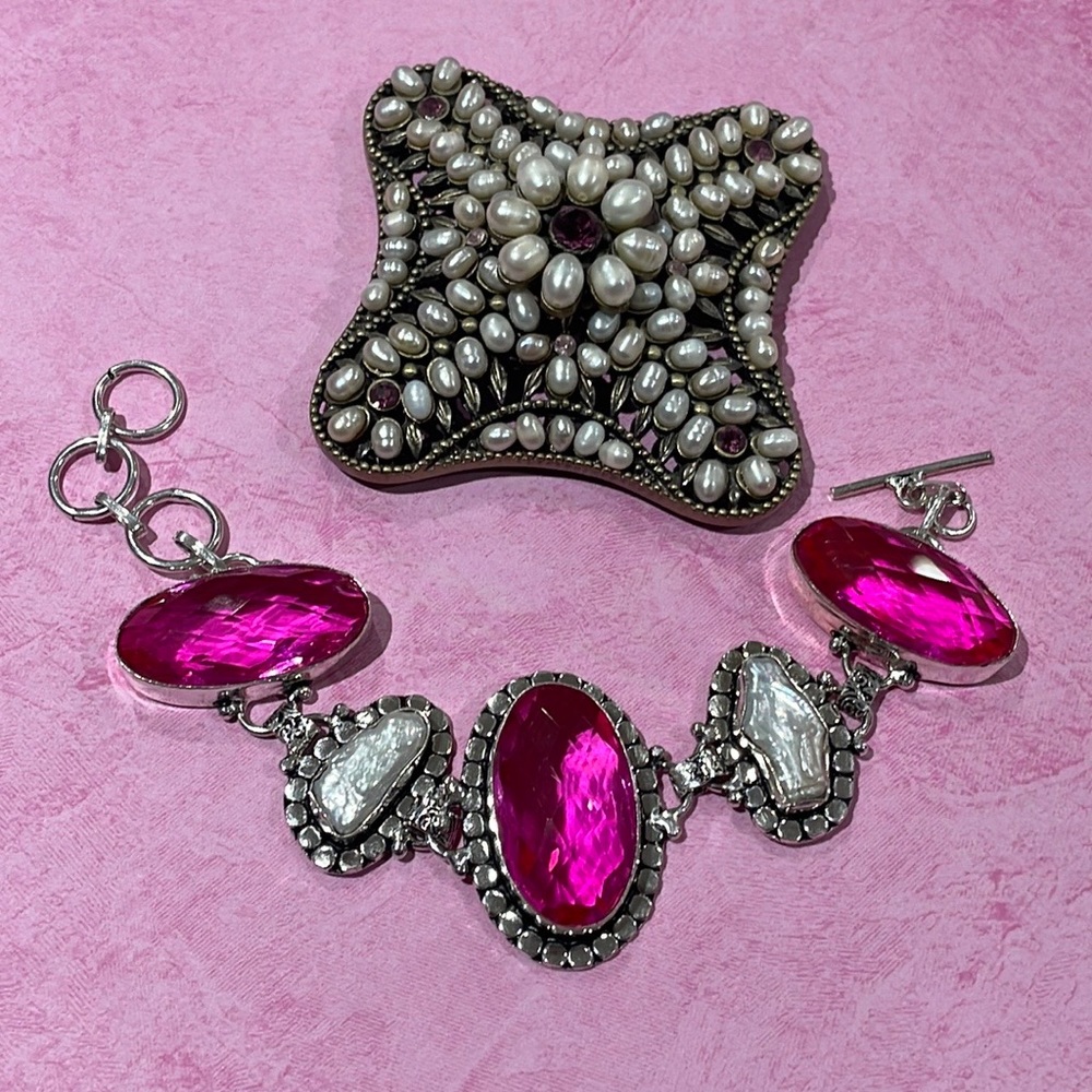 Topaz & Pearl Bracelet